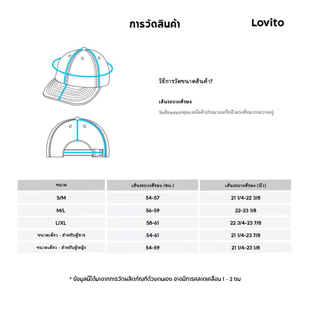 Lovito หมวกแก๊ปขาดๆ แบบลำลอง LFA95055 - รูปที่ 5