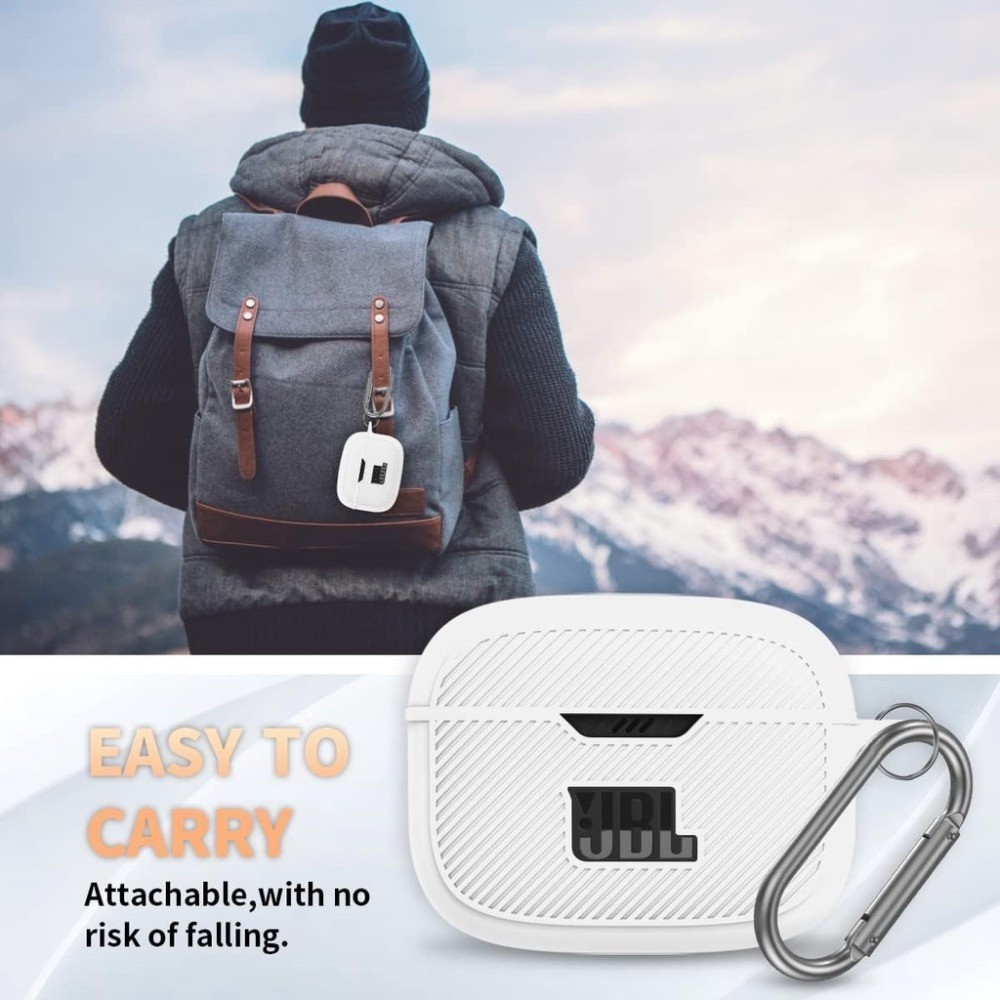 เคสซิลิโคนสําหรับ JBL Tune 230NC TWS Cover, เคสซิลิโคนแบบพกพาป้องกันสําหรับหูฟัง JBL 230NC พร้อมตะขอ - รูปที่ 6