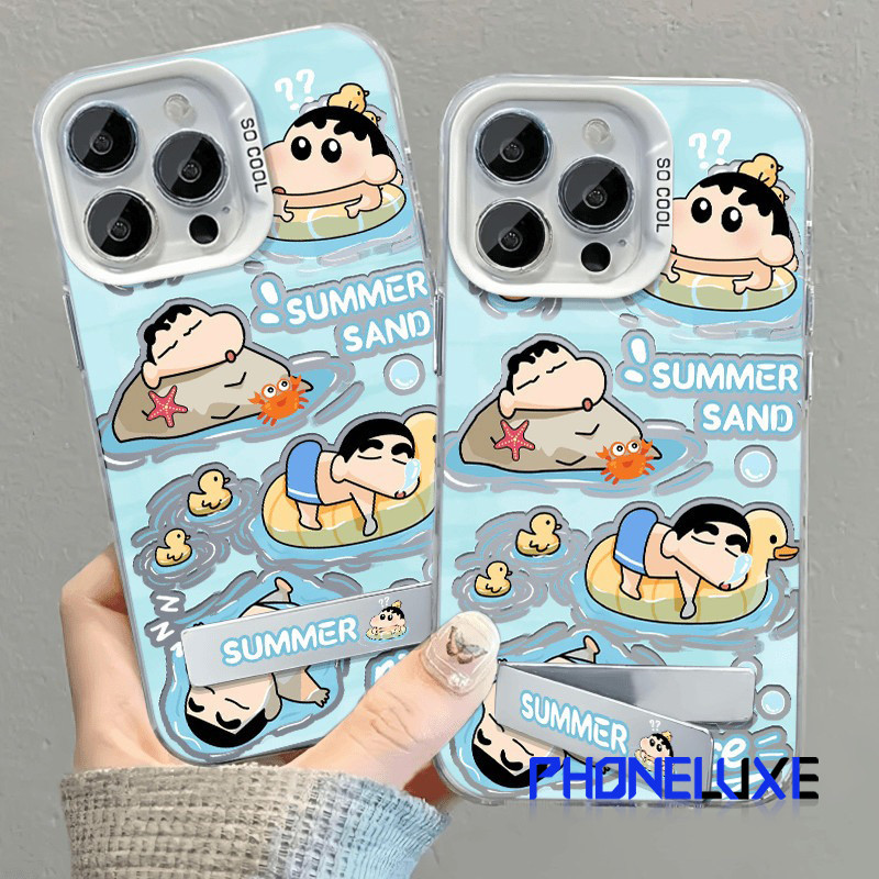 🌼แบรนด์แนวโน้ม ดูเดิลน่ารักจัง เคส ชินจัง iPhone 15 11 14 16 13 12 Pro Max 7 8 15 14 Plus 7Plus XR X XS Max เคส