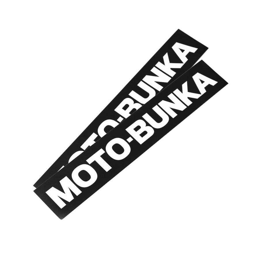 MOTO-BUNKA Big Text Logo Sticker (Pair)