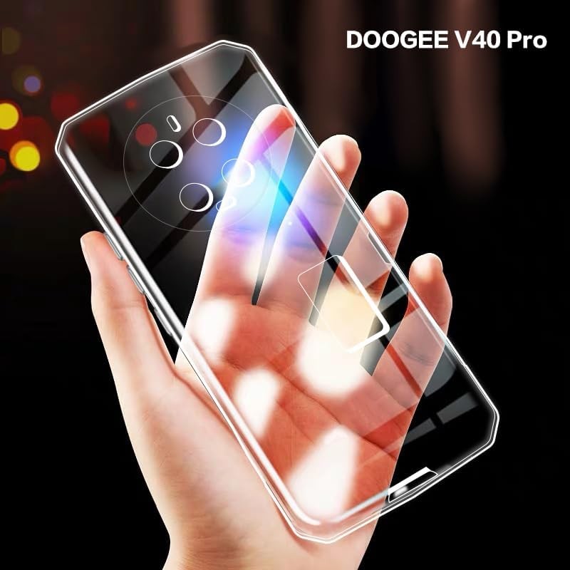 สําหรับ Doogee V40 Pro กรณี, Soft TPU ปกหลังกันกระแทกซิลิโคนกันกระแทกกันชน Anti-Fingerprints Full-Bo