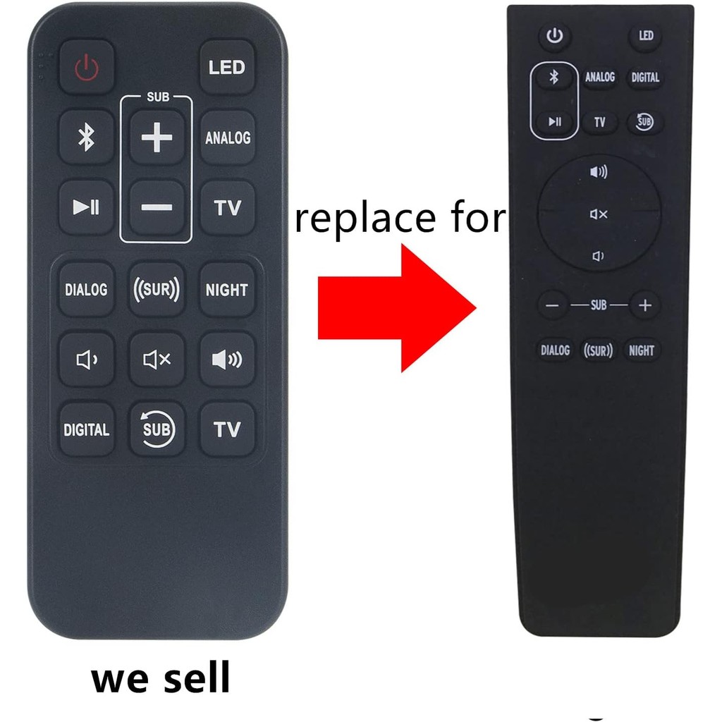 PERFASCIN เปลี่ยนรีโมทคอนโทรลอินฟราเรด Fit สําหรับ Klipsch Cinema 600/800 BAR48 SOUNDBAR TLUO