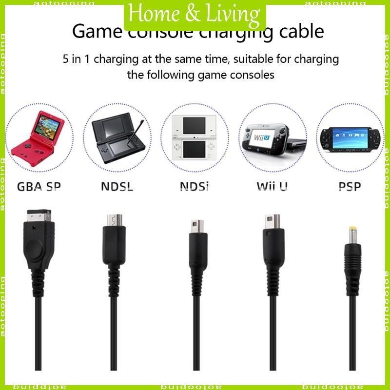 AOTOO สายชาร์จอะแดปเตอร์ชาร์จสําหรับ XL สําหรับ NDS Universal Char