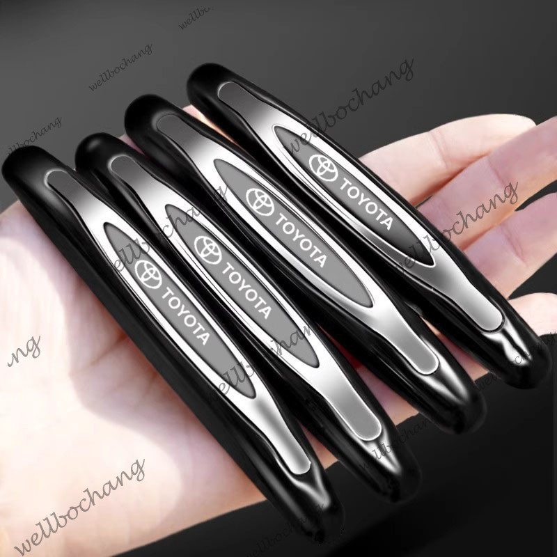 4 ชิ้นขอบประตูรถ Anti Scratch Collision Guards สติกเกอร์สําหรับ Toyota Vios ncp93 Avanza Innova Velo