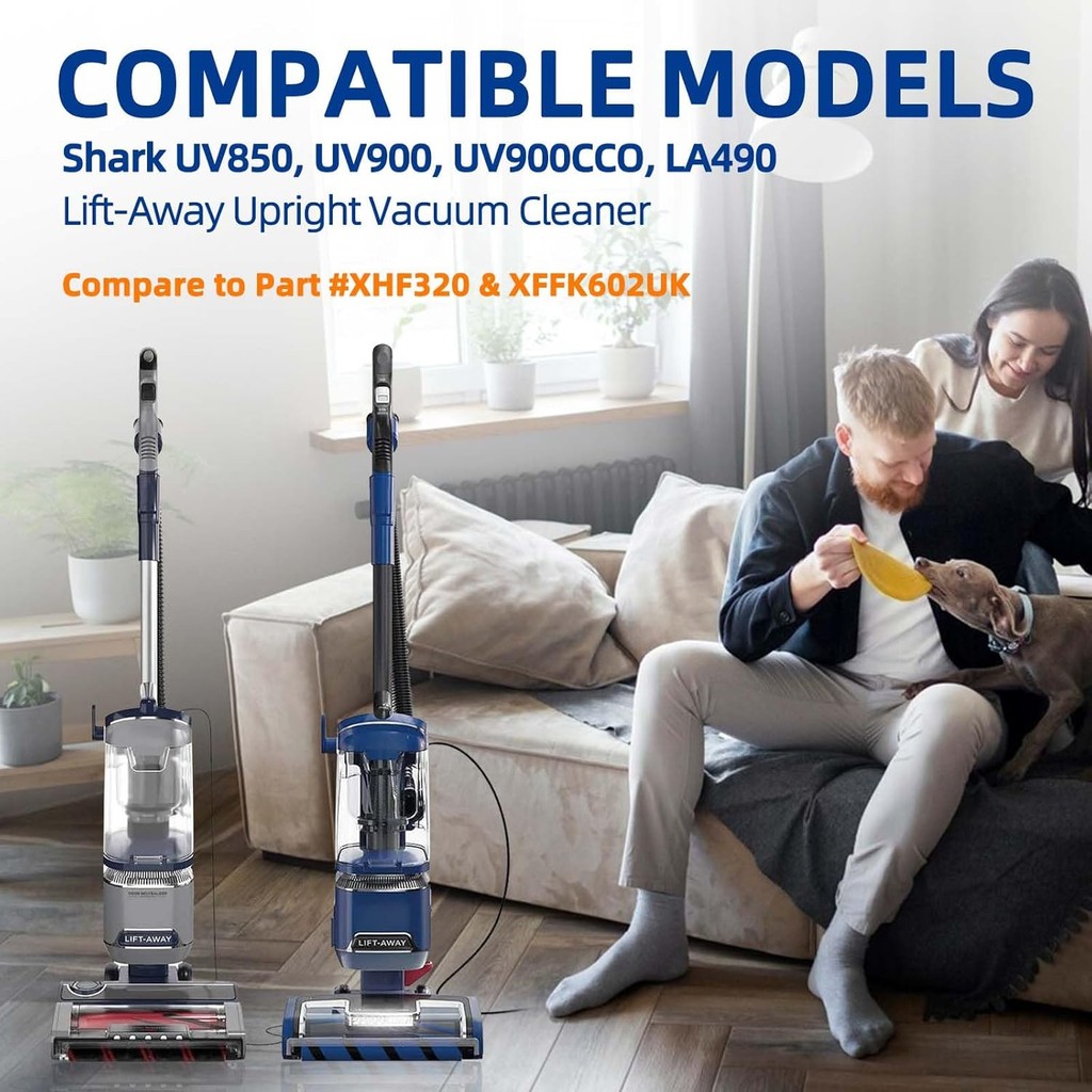 UV900 Filter Replacement สําหรับ Shark UV850 UV900 LA490 UV900CCO Lift Away เครื่องดูดฝุ่นตรง - เปรี