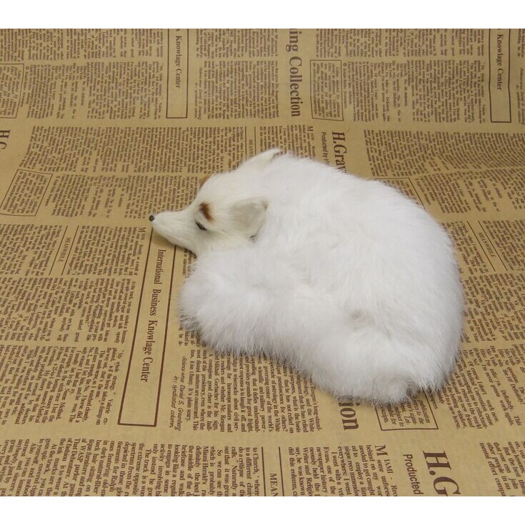 จําลอง Fox White Fox ตกแต่งหน้าต่าง cos Props ตกแต่งรถตกแต่งบ้านตัวอย่าง