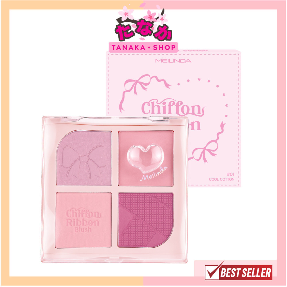 🔥แท้/ดีลสุดคุ้ม/ไลฟ์ทุกวัน🔥MC5102 Meilinda Chiffon Ribbon Blush บลัชออน (M)