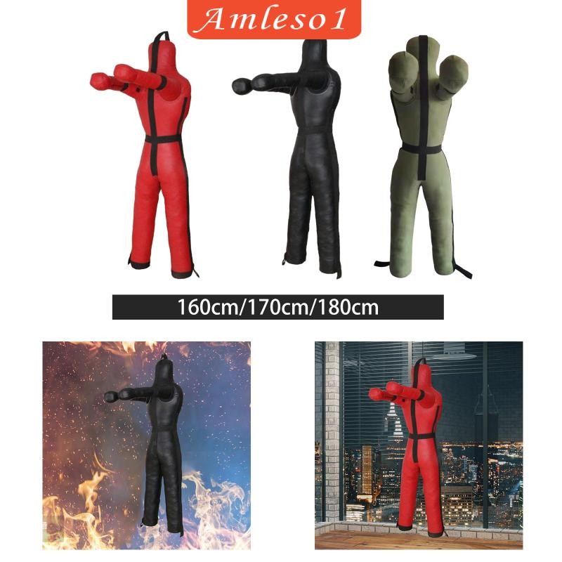 [Amleso1] Mma Grappling Dummy Training Equipment Unfilled Wrestling Dummy Boxing Bag สําหรับคาราเต้