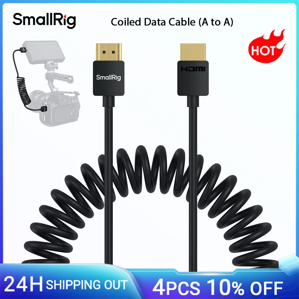 SmallRig Coiled for HDMI Data Cable A to A รองรับความละเอียด 4K@60Hz สําหรับ BMP