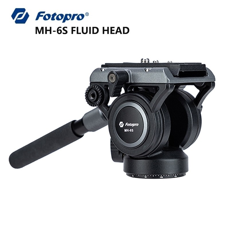 Fotopro MH6S 60 มม. หัวเหลววิดีโอพร้อมแผ่นปลดเร็ว