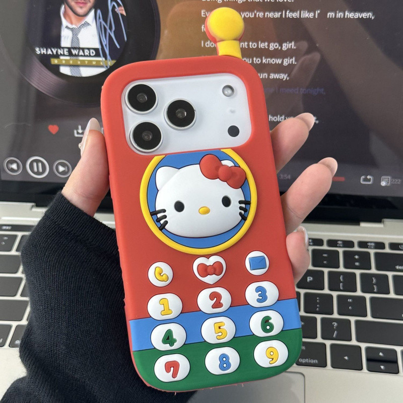 Hello Kitty Phone 17 ProMax Phone Cover IPhone 17Air Silicone 16/15/14 Protective Case