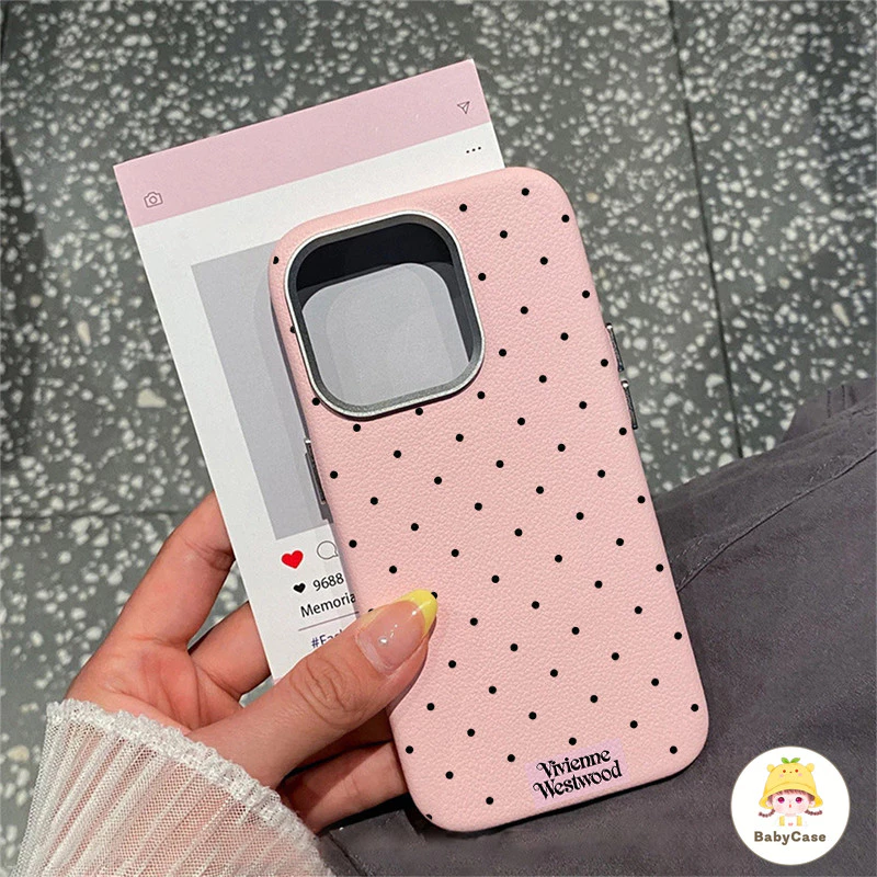 เคสไอโฟน 11 สำหรับ iPhone 17 16 14 15 12 13 Pro Max 16 15 7 8 14 Plus X XR XS SE2 SE3 ปกหนังลายจุดสีสันสดใสน่ารัก thumbnail 8