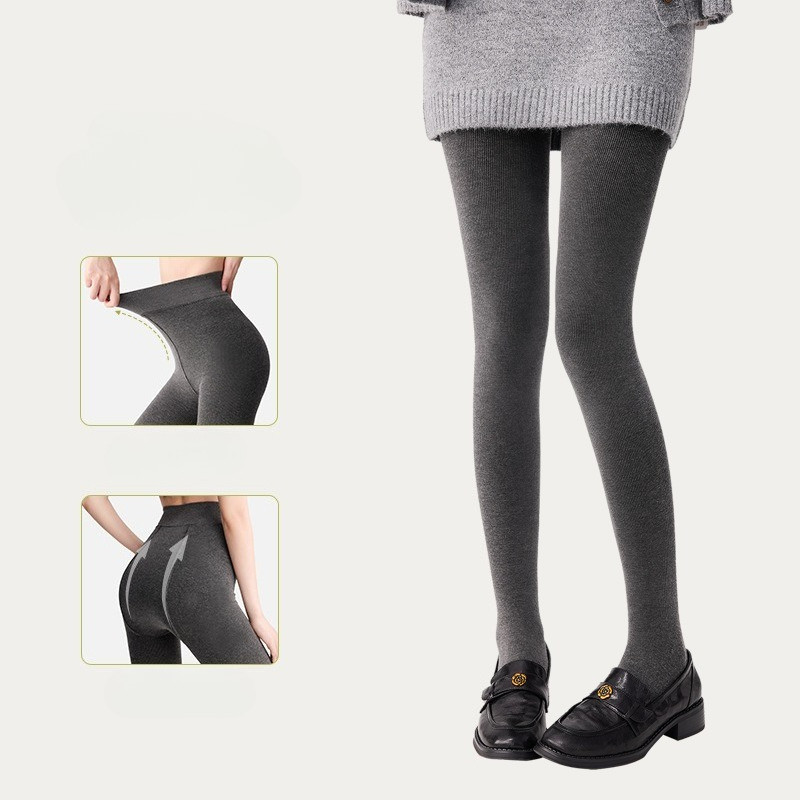 ทิ้งส์สำหรับผู้หญิง สไตล์ matte สีดำสีเทา เหมาะสำหรับฤดูใบไม้ร่วงและหนาว - รูปที่ 5