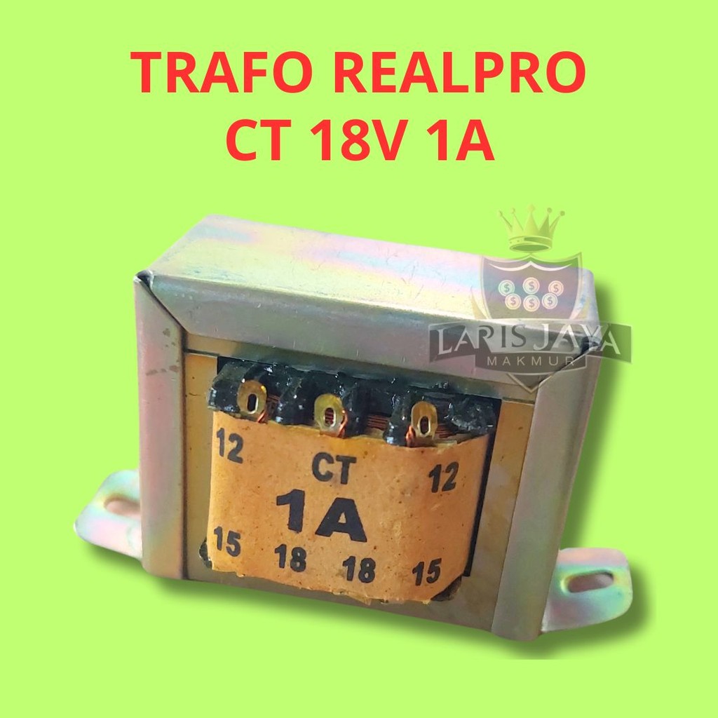 RealPro 1A 18V CT Mini Design Transformer สําหรับ PCB แคบ