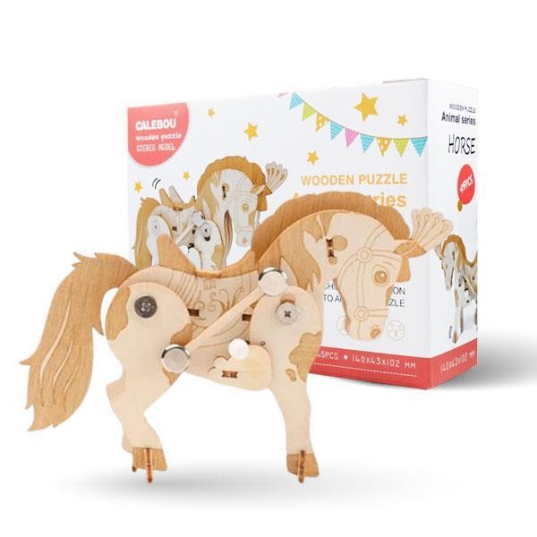DIY 3D Wooden Puzzle Horse โมเดลไม้ ม้า