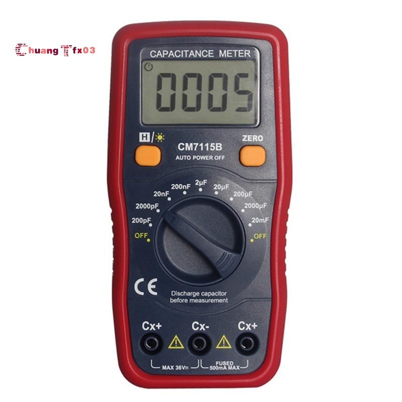 Chuangtfx03CM7115B Capacitance Meter มัลติมิเตอร์แบบดิจิตอลจอแสดงผล LCD เครื่องมือ,CM-7115A อัพเกรด