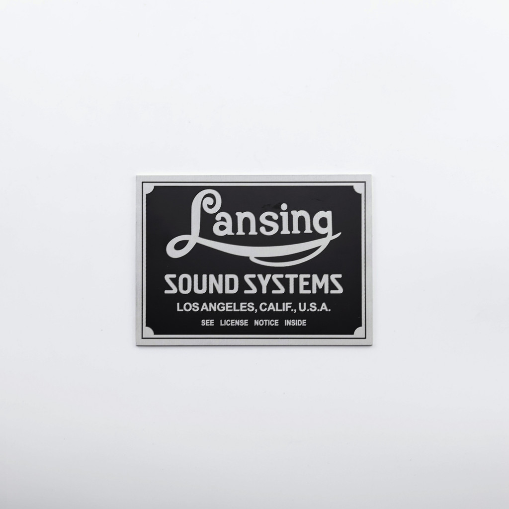 Lansing Sound Systems Logo Badge Custom Made 89mm(3.5")X63mm(2.48")