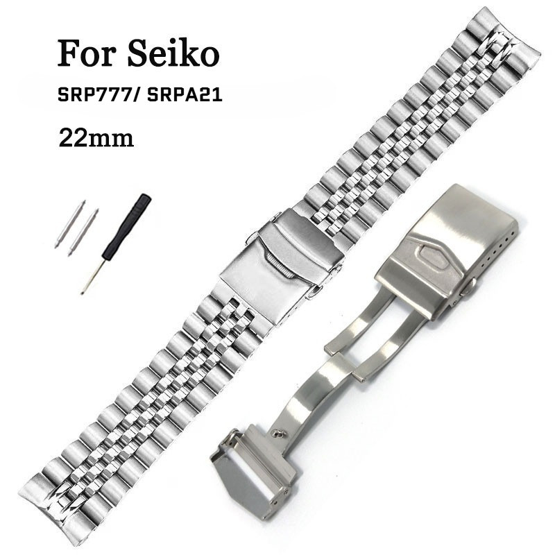 22mm 316 L สแตนเลสสตีลสายนาฬิกา 5 ลูกปัด Jubilee สําหรับ Seiko PROSPEX SRP777 SRPA21 เต่าน้ํา Ghost 
