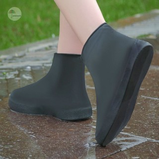 Shoe cover ถุงคลุมรองเท้า กันน้ำ กันฝน พร้อมกันลื่น วัสดุยางลาเท็กซ์ ม้วนเก็บพกพาได้ ใช้ซ้ำได้หลายครั้ง สวมใส่ง่าย