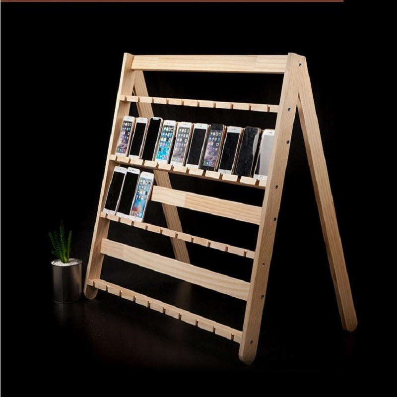 การกระจายความร้อน Pure Wood Anti-Static Wechat Business Mobile Phone Studio Shelf Game Mobile Game C