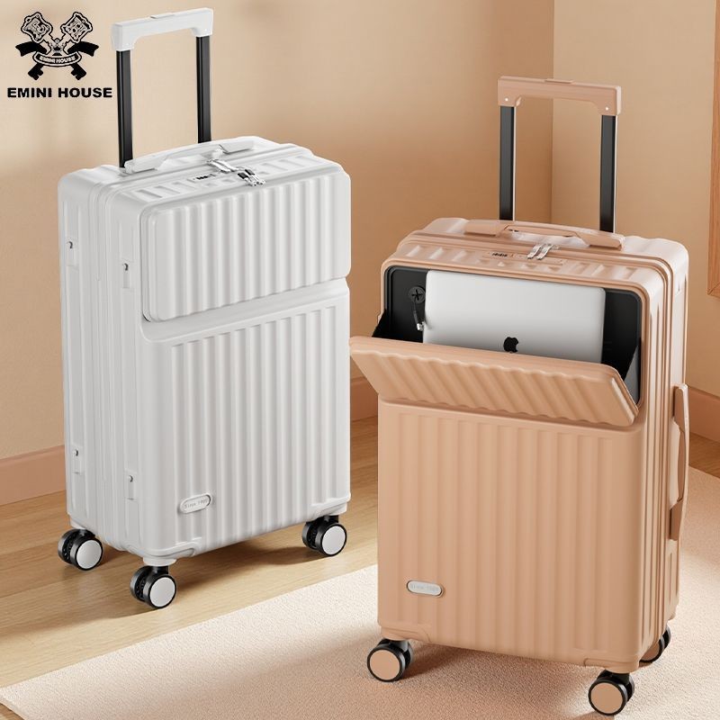 EMINI HOUSE High-Appearance Front Opening กระเป๋าเดินทาง Silent Trolley Case ทนทานรหัสผ่าน Case Trav