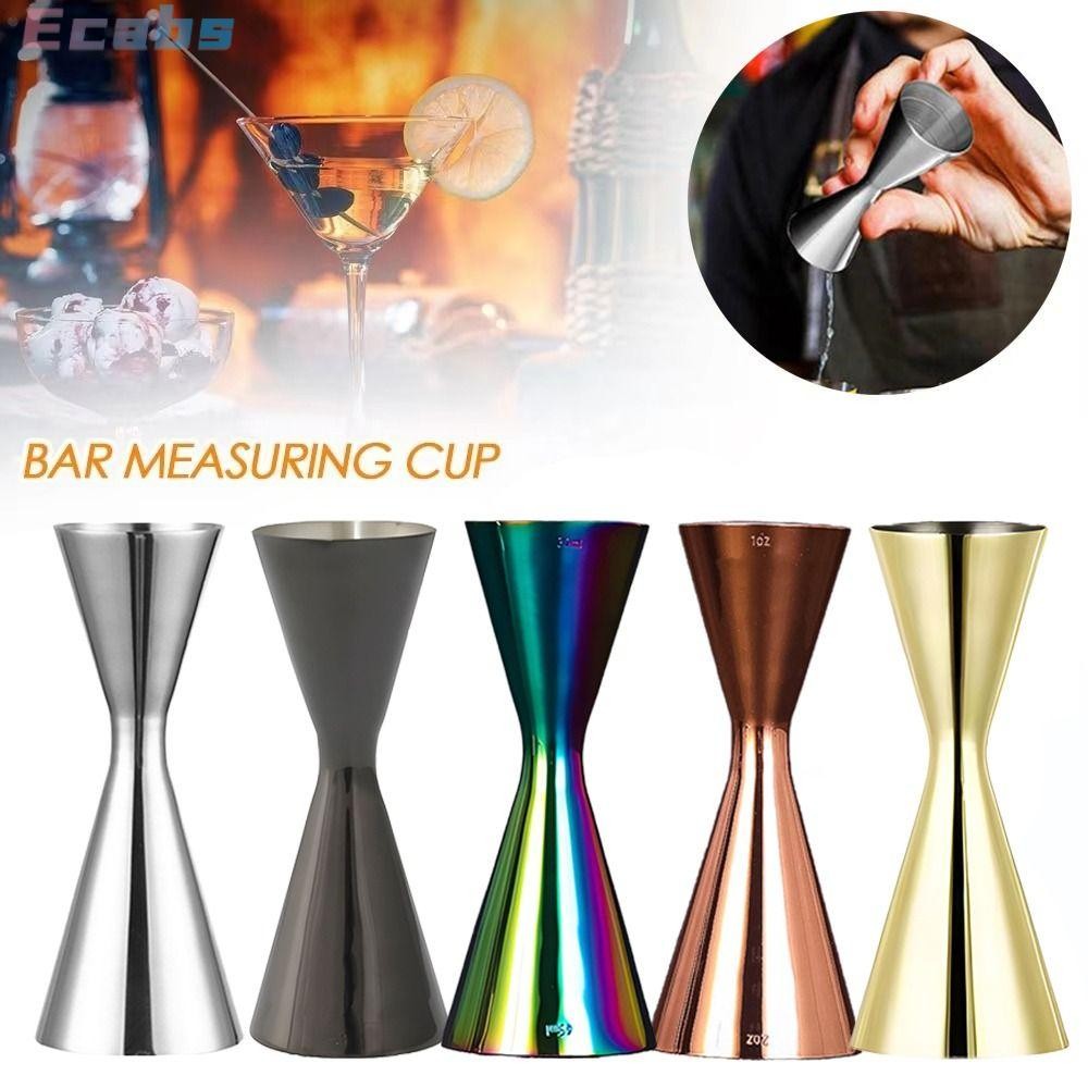 ECABS วัด Jigger, 2oz 1oz Dual Shot Cocktail Shaker, สไตล์ญี่ปุ่นหนา 304 ถ้วยตวงสแตนเลสสําหรับ Barte