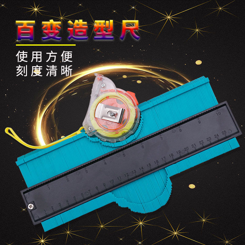 Profiler Multi-Function Profile Gauge Arc ไม้บรรทัดแผ่นไม่สม่ําเสมอโลหะ Profiling ไม้บรรทัดงานไม้ Pr