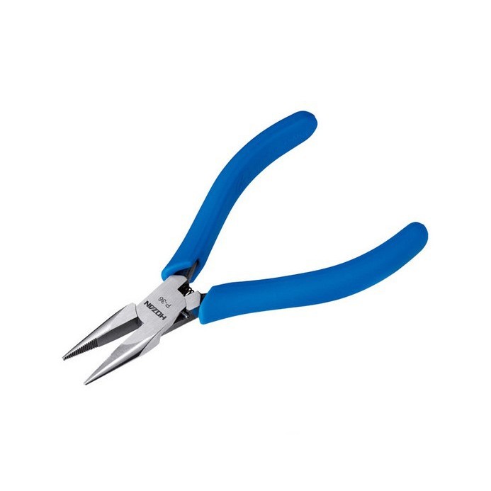 Japan HOZAN HOZAN P-36 คีม P-36 คีมปลายแหลมเล็ก ขอบแหลมลายฟัน สินค้าคงคลังพร้อมสต็อก