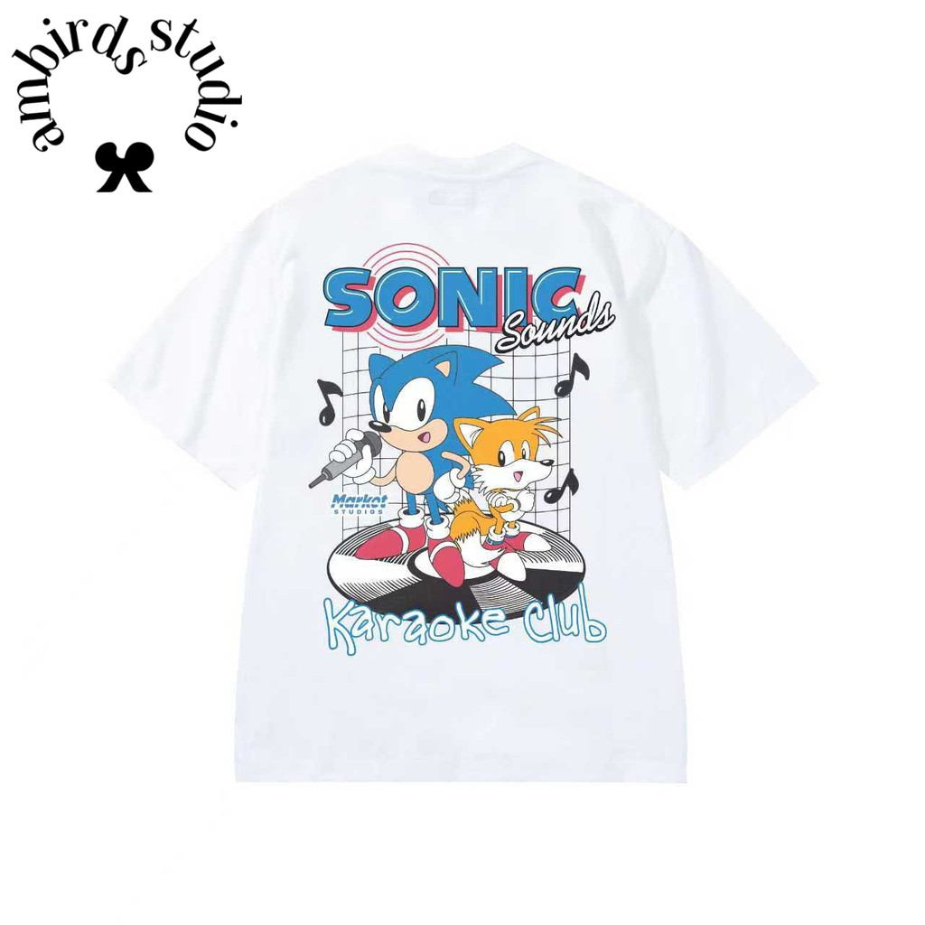 Ambirds &  Sonic Karaoke club t-shirt เสื้อยืด Sonic Karaoke club สำหรับเด็กวัยรุ่นและผู้ใหญ่ S-5XL