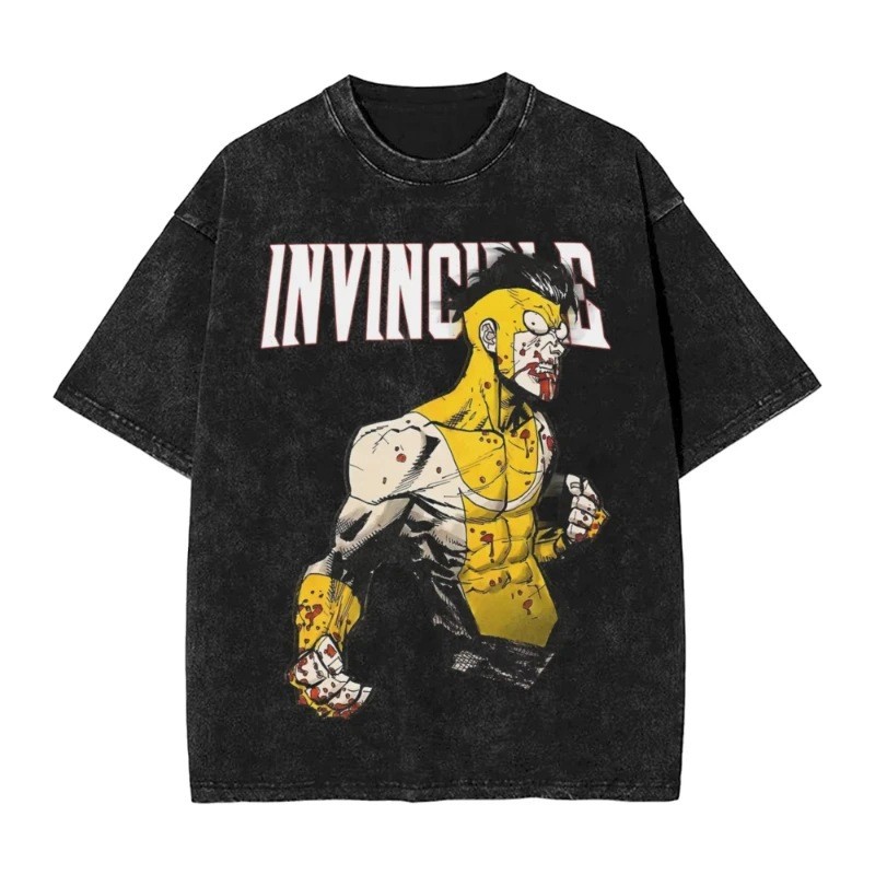 เสื้อยืดลาย Omni-Man สไตล์ Streetwear สำหรับคอลเล็กชัน Invincible Universe