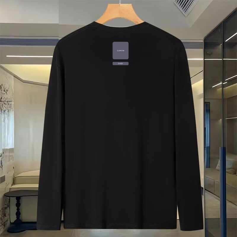 พิมพ์ newCOD2025 สไตล์ใหม่ 23 ผู้ชายฤดูใบไม้ร่วงฤดูหนาว 2024 หลวมรอบคอเก๋ฤดูใบไม้ผลิฤดูใบไม้ร่วงแนวโ