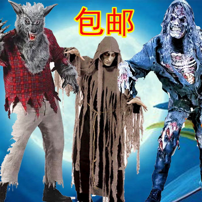 halloween costume Cos ชุดฮาโลวีนสําหรับผู้ใหญ่ ชุดสยองขวัญ Zombie Vampire Devil Mummy เครื่องแต่งกาย