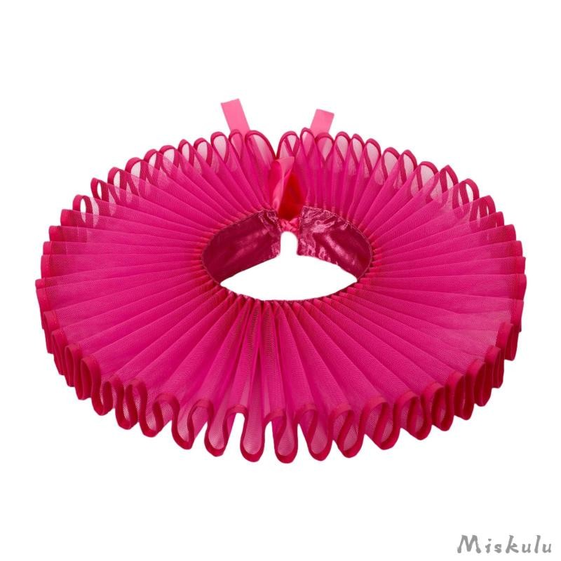 [Miskulu] Clown Jester Collars Jester Clown Neck สําหรับ Renaissance Elizabethan Baroque Dress