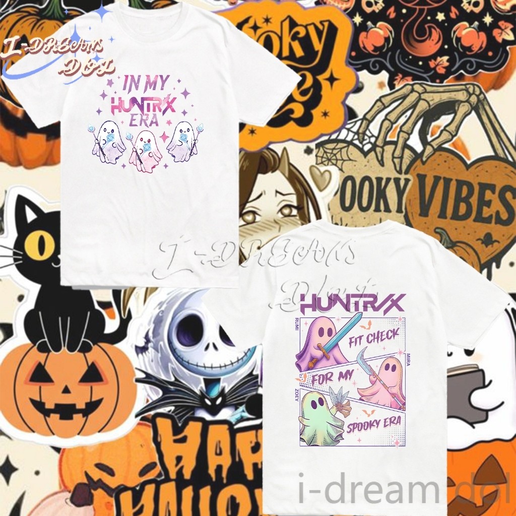 Baju ฮาโลวีน Harajuku Kpop Demon Hunter Huntrix FUZZY Derpy Tiger ฮาโลวีนผู้ใหญ่ / KID เสื้อยืด 05