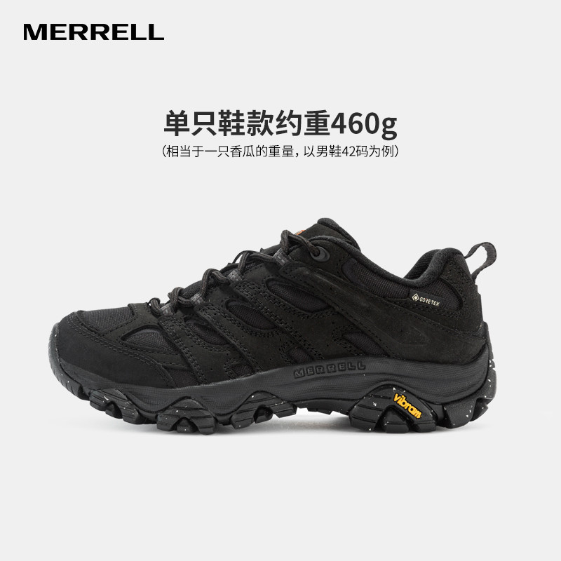 MERRELL ผู้ชายผู้หญิงสไตล์เดียวกันรองเท้าเดินป่า MOAB 3 GTX Breathable กันน้ําสวมใส่ Anti-Slip รองเท