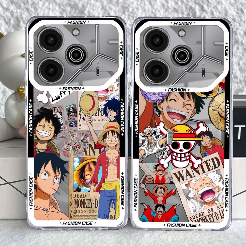 HP [CC] เคส TECNO POVA 6 4G / POVA 6 5G / POVA 6 PRO 5G พร้อม ONE PEACE - วัสดุยางยืดหยุ่น - TECNO P