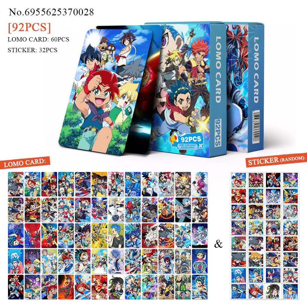 LOMO cards เบย์เบลด X92 anime cards explosive เบย์เบลด spinning tops generation peripherals greeting cards two-dimensional photo cards stickers เบย์เบลด