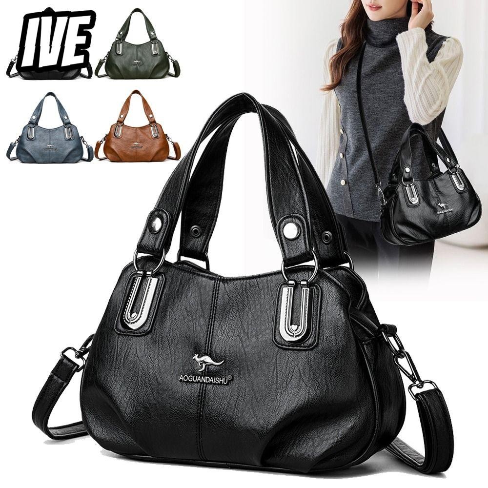 IVEYOUNG กระเป๋าสะพายข้าง หนัง PU ดีไซน์เรียบหรู ความจุขนาดใหญ่ สำหรับผู้หญิง ใช้งานได้หลายโอกาส