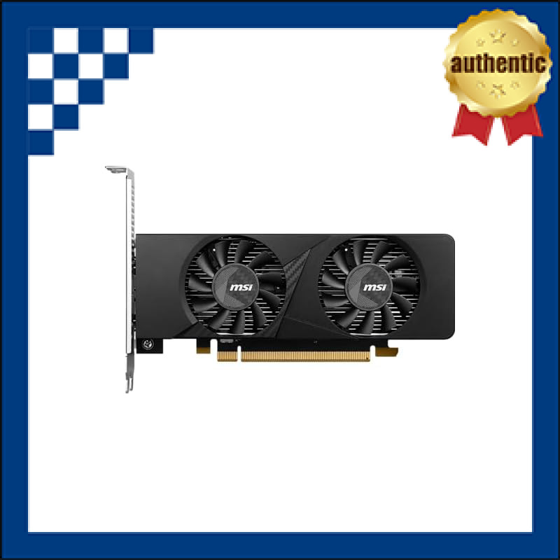 MSI GeForce RTX 3050 LP 6G OC PCIe 4.0 Low Profile Size No Auxiliary Power Required Dual Fan Graphic