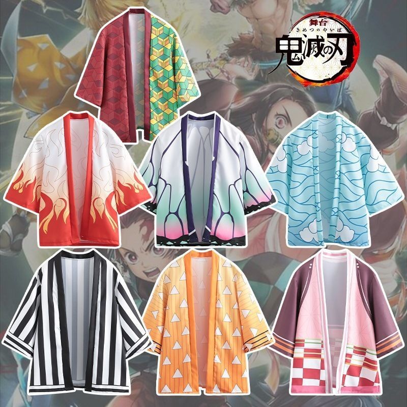 2025 สินค้าใหม่ Anime Haori Demon Slayer เสื้อคลุม Demon Slayer เสื้อผ้าเสื้อคลุมอาบน้ํา Demon Slaye