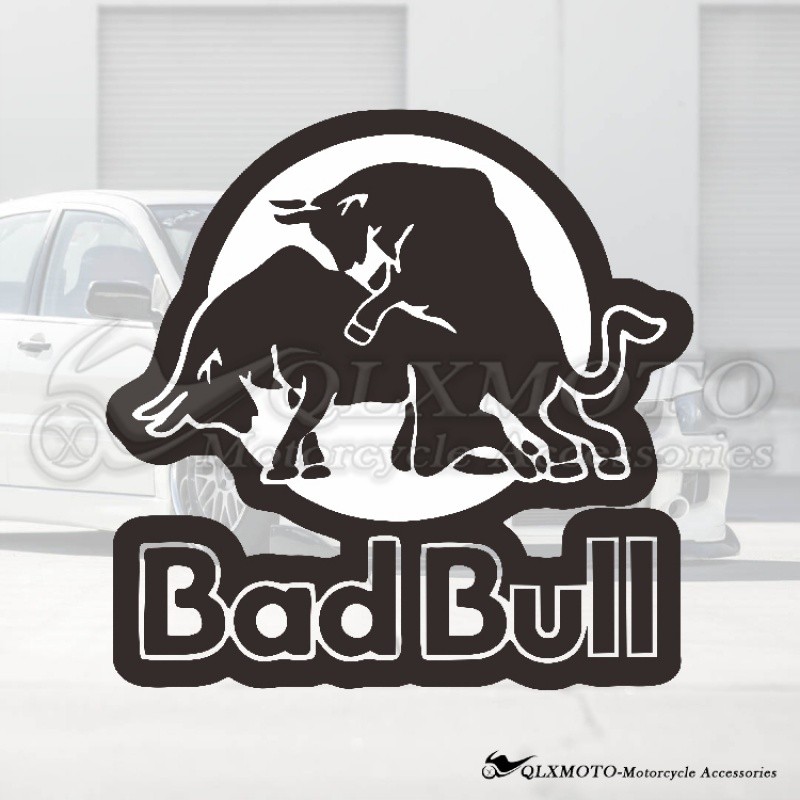 Island Man TT Dare Team Locomotive Motorcycle Sticker Car Red Bull Cartoon Car Sticker Red Bull Red 