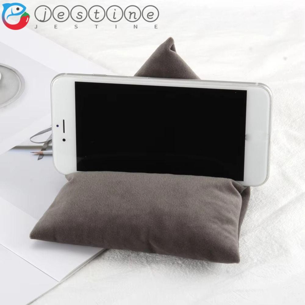 JESTINE ที่วางโทรศัพท์มือถือ, หมอนกํามะหยี่ Skin Friendly Triangle Phone Stand, Universal Multi-functional Cushion DIY Crafts Soft Fabric Phone Rack อุปกรณ์โทรศัพท์มือถือ