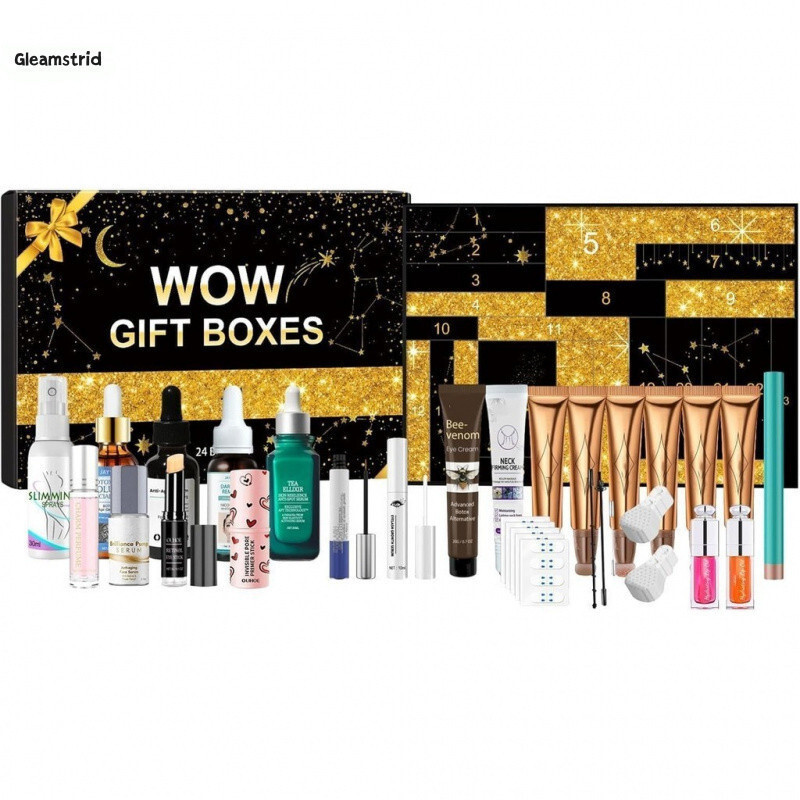 ปฏิทิน Gleastrid Beauty Advent 202524 Days Makeup Essentials Advent Calendar Makeup Kits Christmas C