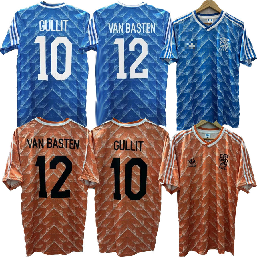 เสื้อฟุตบอลเรโทรเนเธอร์แลนด์ปี 1988 แบบ Home และ Away ออกแบบเองได้ พร้อมลายเซ็น Gullit และ Van Baste