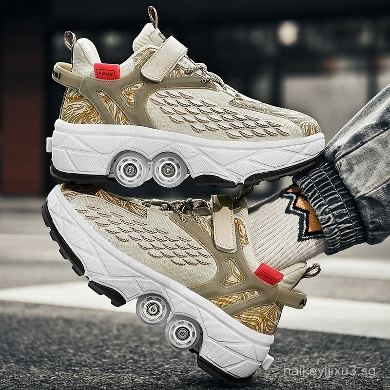 รองพืดนวัตกรรม Heelys Transformative Shoes รองพืดใช้งานสองทาง มีล้อเลื่อน 4 ล้อยกทรงพลัง เหมาะสำหรับ