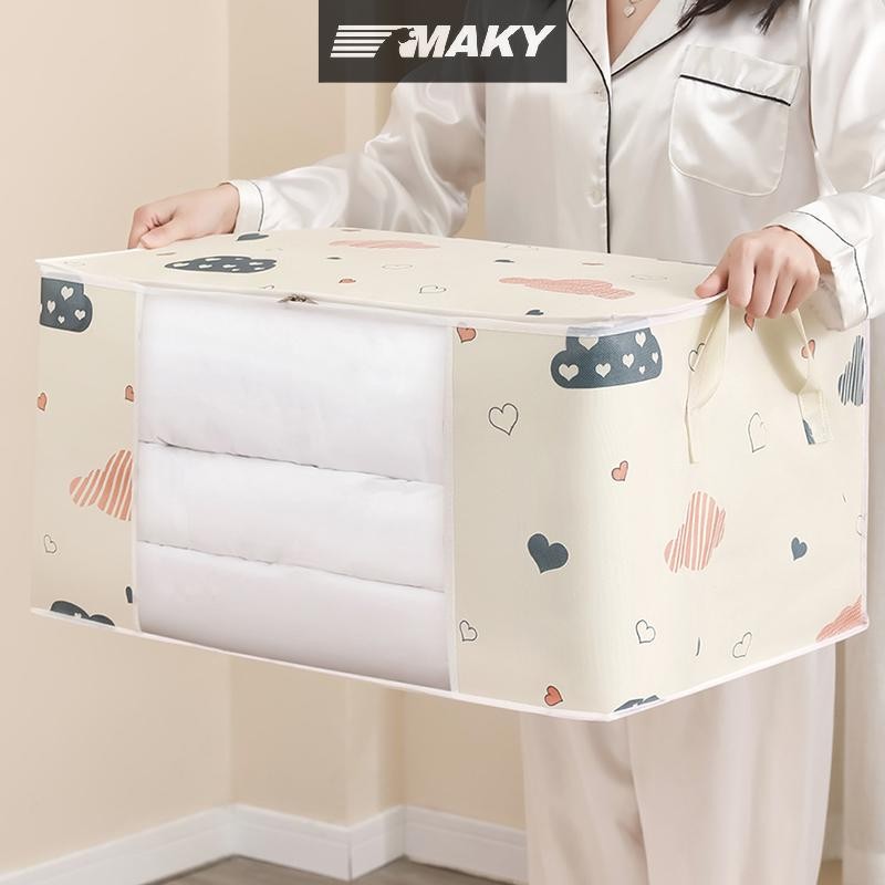 Llph ตู้เสื้อผ้าออแกไนเซอร์ความจุขนาดใหญ่ถุงเก็บผ้านวมกล่องเสื้อผ้าเครื่องนอนคอนเทนเนอร์ผ้าโพลีเอสเตอร์ถุงเก็บฝุ่น แอลพีพี - รูปที่ 6