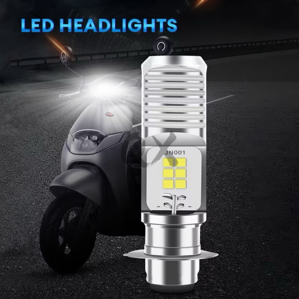 🌈Lucky Shop IV🌈หลอดไฟมอเตอร์ไซค์ LED 12V แสงสีขาว - แบบหลอด สว่างขัด มั่นคง รุ่น H2/H4/T10