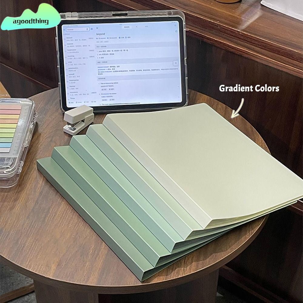 AGOODTHING Test Paper Storage Booket, PP Gradient Color A4 โฟลเดอร์แฟ้มความจุขนาดใหญ่ทนทานโรงเรียน O