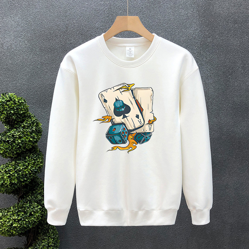 COD 2025 Autumn Winter New Round Neck Casual Men's Sweatshirt Cool Design Niche Men's Top Trendy New