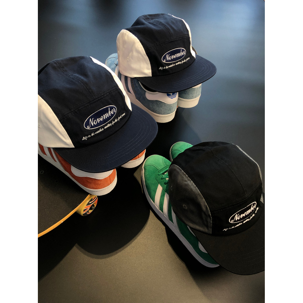 หมวกดัชชุน หมวก leafenlife หมวก zara NOEMIE 23SS ญี่ปุ่นย้อนยุคสีจับคู่หมวกห้าชิ้นหมวกหมวกเบสบอลชายห